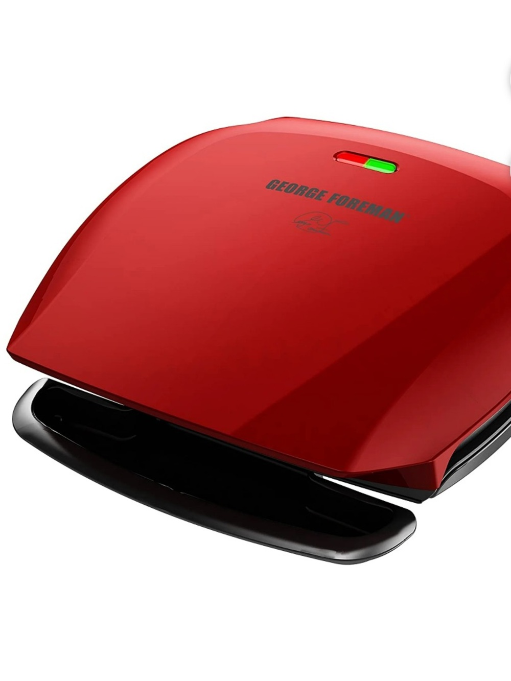 George Foreman Classic glossy Red nonstick Electric Plate Grill, 5 servings